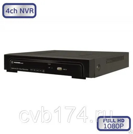 Фото №0 4-канальный IP видеорегистратор MATRIX M-4IP Prime