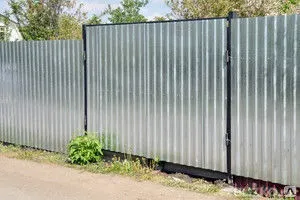 Фото №0 Ворота из оцинкованного профнастила 4 х 2 м. Без калитки.