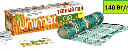 Фото №0 Теплый пол UNIMAT CORD P 140-0,5-10,0 1,4 кВт