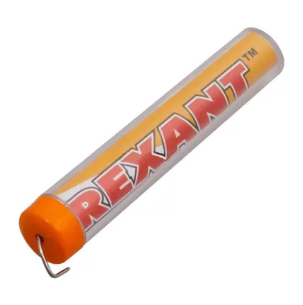 Фото №0 Rexant Припой с канифолью 10 гр.d=1.0 мм (Sn60 Pb40 Flux 2.2%) REXANT 09-3101