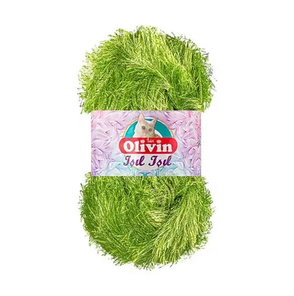 Фото №0 Пряжа OLIVIN "ISIL ISIL" (100 г) 163 (зеленый)
