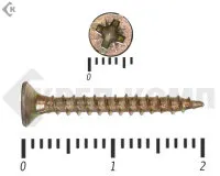 Фото №0 Саморез желтый цинк POZY 2,5х20 Средняя фасовка (3000шт)