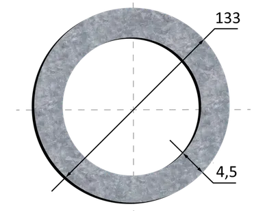 фото Труба оцинкованная 133х4,5