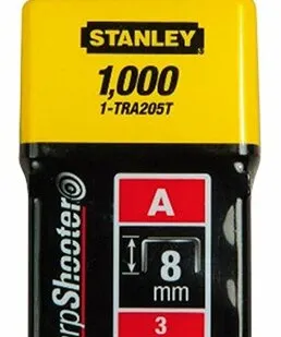 фото Скобы для степлера STANLEY LIGHT DUTY тип ''А'' 8 мм х 1000 шт 1-TRA205T