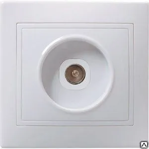 фото КВАРТА Розетка телевизионная белая IEK