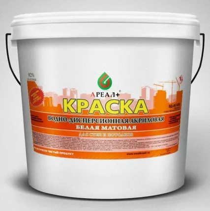 Фото №0 Краска акриловая водно-дисперсионная Ареал+ (ВД-АК 0202) - 40 кг