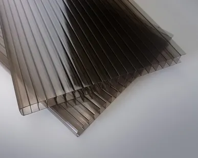 фото СОТОВЫЙ ПОЛИКАРБОНАТ(БРОНЗА СЕРЫЙ)2100*6000*4