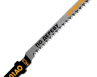 фото Пилки для лобзика по дереву для криволинейных пропилов Практика T101 AО