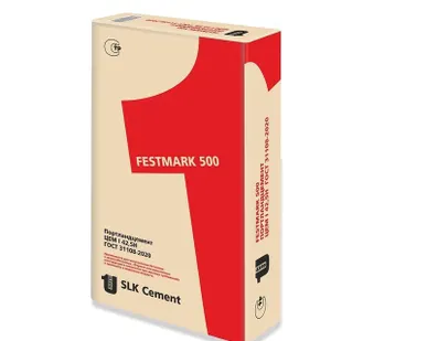 фото Цемент I 42,5 Н, 35кг Сухой Лог (Красный мешок Festmark 500)