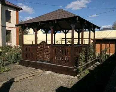 фото Деревянные беседки из лиственницы и сосны