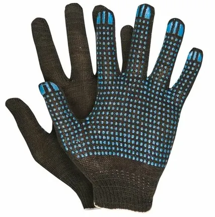 Фото №0 Перчатки ПВХ чёрные 5 нить 10класс