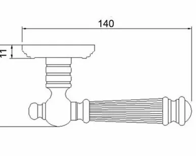 фото Ручка на розетке RENZ Валенсия INDH 69-19, 2 шт., штифт 105 мм, универсальная