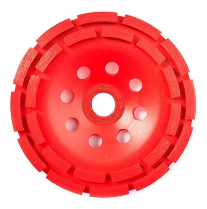 Фото №0 Чашка алмазная шлифовальная REDVERG 150мм 2-х рядная (900441)