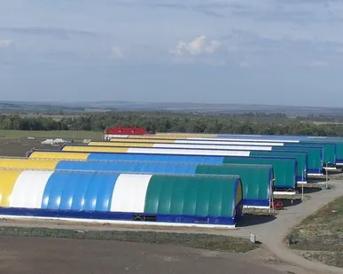 фото Тент на ангар, коровник
