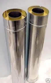 фото Сендвич 1,0 м, наружний кожух оцинковка, диаметр 115/195