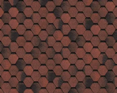фото Гибкая битумная черепица Shinglas Финская, Красный (Мягкая кровля)