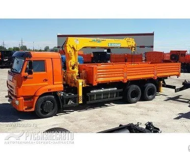 фото КАМАЗ 65117 с КМУ SOOSAN SCS736 верх.упр. + борт сталь 6,8м.