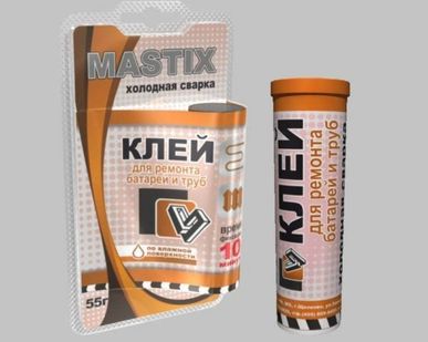 фото Клей для батарей и труб MASTIX 55г(холодная сварка)