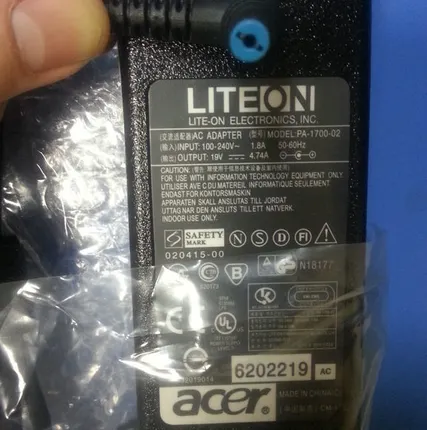 Фото №0 Блок питания для ноутбука Acer 19V/4,74A (5.5x1.7) (MN-276)