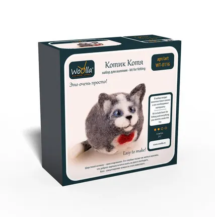 Фото №0 "Woolla" WT-0116 "Котик Котя" набор для валяния .