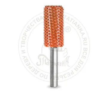 фото 6C58-90 - Цилиндр, Ø хвостовика 6мм, Ø фрезы X 15,87мм, L фрезы 31,75мм (ex-coarse/оранжевая)