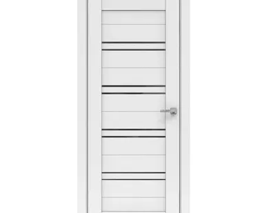 фото дверь межкомнатная со стеклом бизнес парк crystal 51, белый софт, 700*2000мм.