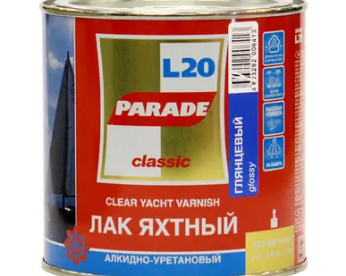 фото Лак яхтный алкидно-уретановый Парад L20 глянцевый 0,75 л