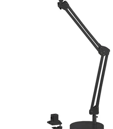 Фото №0 Настольный светильник ЭРА NLED-440-7W-BK светодиодный на струбцине и с основанием черный