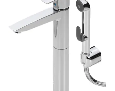 фото Cмеситель для раковины Oras Cubista 2802 с гигиеническим душем