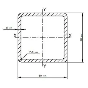 фото Труба профильная 80х80х5.0