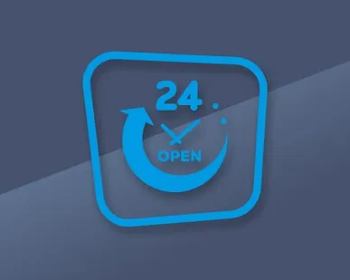 фото Наклейка «24 open». Открыто 24 часа.