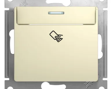 фото Выключатель карточный 1-кл. 1мод. СП Glossa 10А IP20 (сх. 6) механизм беж. SchE GSL000269