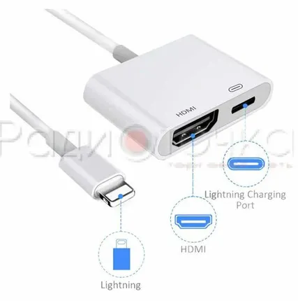 Фото №0 Переходник штекер Apple iPhone 5c 8pin - гнездо Apple iPhone 5c 8pin+HDMI