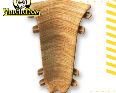 фото Плинтус Lexida Соединитель Лексида Угловой внутр. 253 Ясень серый