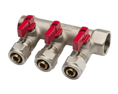 фото Коллектор обижмной 3/4х3/4х16, 3 выхода, наружная/внутренняя Aqualink AQL02063