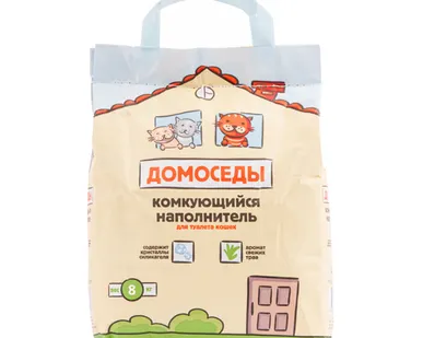 фото Домоседы Наполнитель для кошачьего туалета, комкующийся, 8 кг