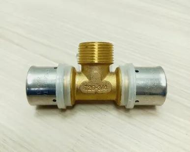 фото Пресс тройник 26х3/4" н/р х26, Hydrosta, комбинированный , наружная резьба, профиль TH пресс клещей