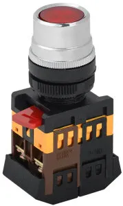 фото Кнопка ABLF-22 красный d22мм неон/240В 1з+1р ИЭК