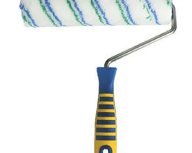 фото Валик полиэстер 8х47х250мм, бюгель,структурированный,с сине-зеленой полосой