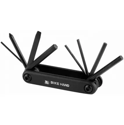 Фото №0 Набор ключей складной YC-270 Bike Hand (8 ключей) чёрный