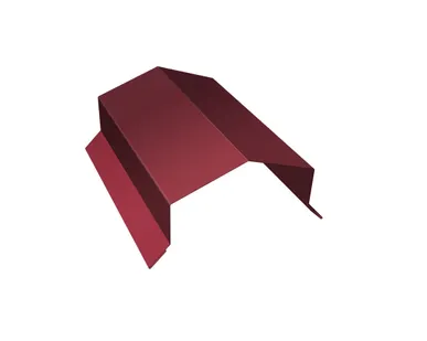 фото Парапетная крышка угольная 250мм 0,5 Satin с пленкой RAL 3005 красное вино