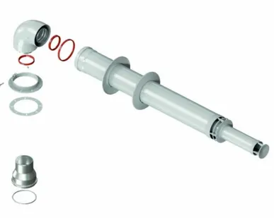 фото Комплект коаксиального дымохода Federica Bugatti 60/100 1000 с наконечником "антилёд"