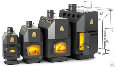 Фото №0 Отопительная печь для дома Профессор Бутаков Студент дверца со стеклом