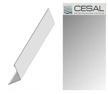 фото PL - уголок А08 25*25*3000мм, Хром Люкс анодированный Cesal (Альконпласт)