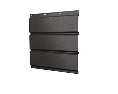 фото Софит металлический полная перфорация 0,5 Quarzit Pro Matt с пленкой RR 32 темно-коричневый