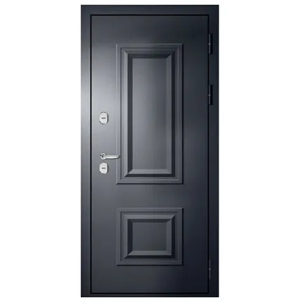 Фото №0 дверь входная Термо S12 Букле антрацит, белый матовый 960мм левая