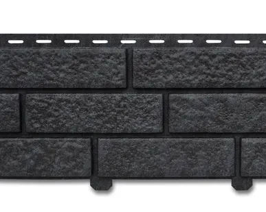 фото Фасадная панель ПОД КИРПИЧ Двойной замок (ЮП) "Стоун-Хаус" Графитовый 3025*230 мм