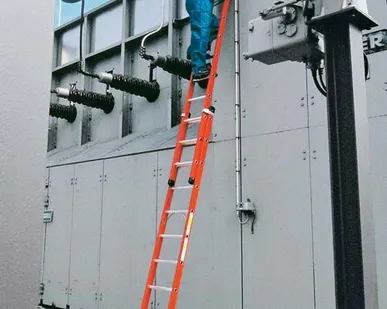 фото Лестница пластиковая двухсекционная диэлектрическая Z-600/41163