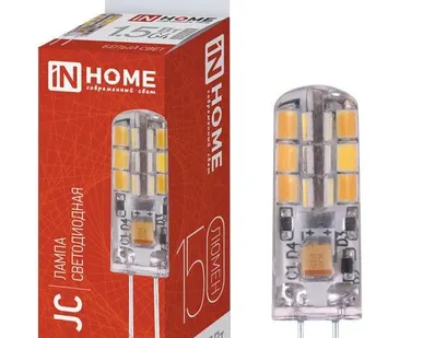 фото Лампа светодиодная LED-JC 1.5Вт 12В 4000К нейтр. бел. G4 150лм IN HOME 4690612035963