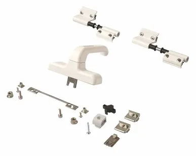 фото Комплект поворотный E-line V.01, ручка Euro, белый RAL9010